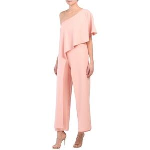 𝅺marina One-Shoulder Jumpsuit in rose